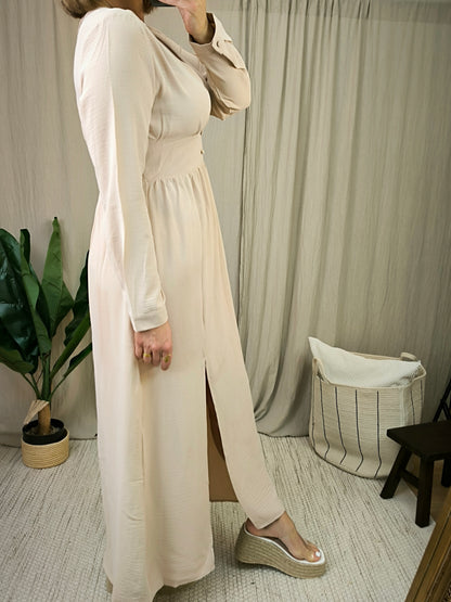 Robe longue beige | Addict showroom