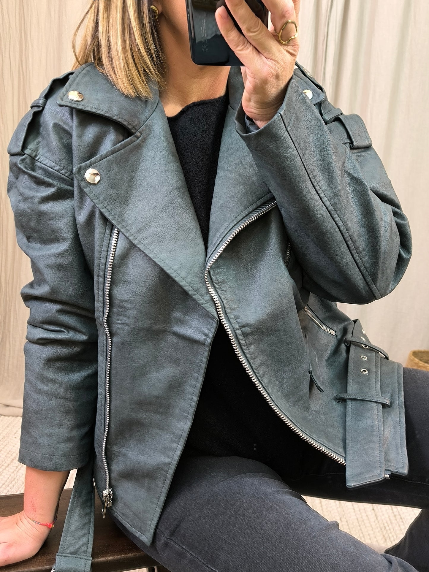 Veste perfecto grise