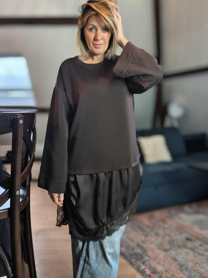 تي شيرت دانتيل 