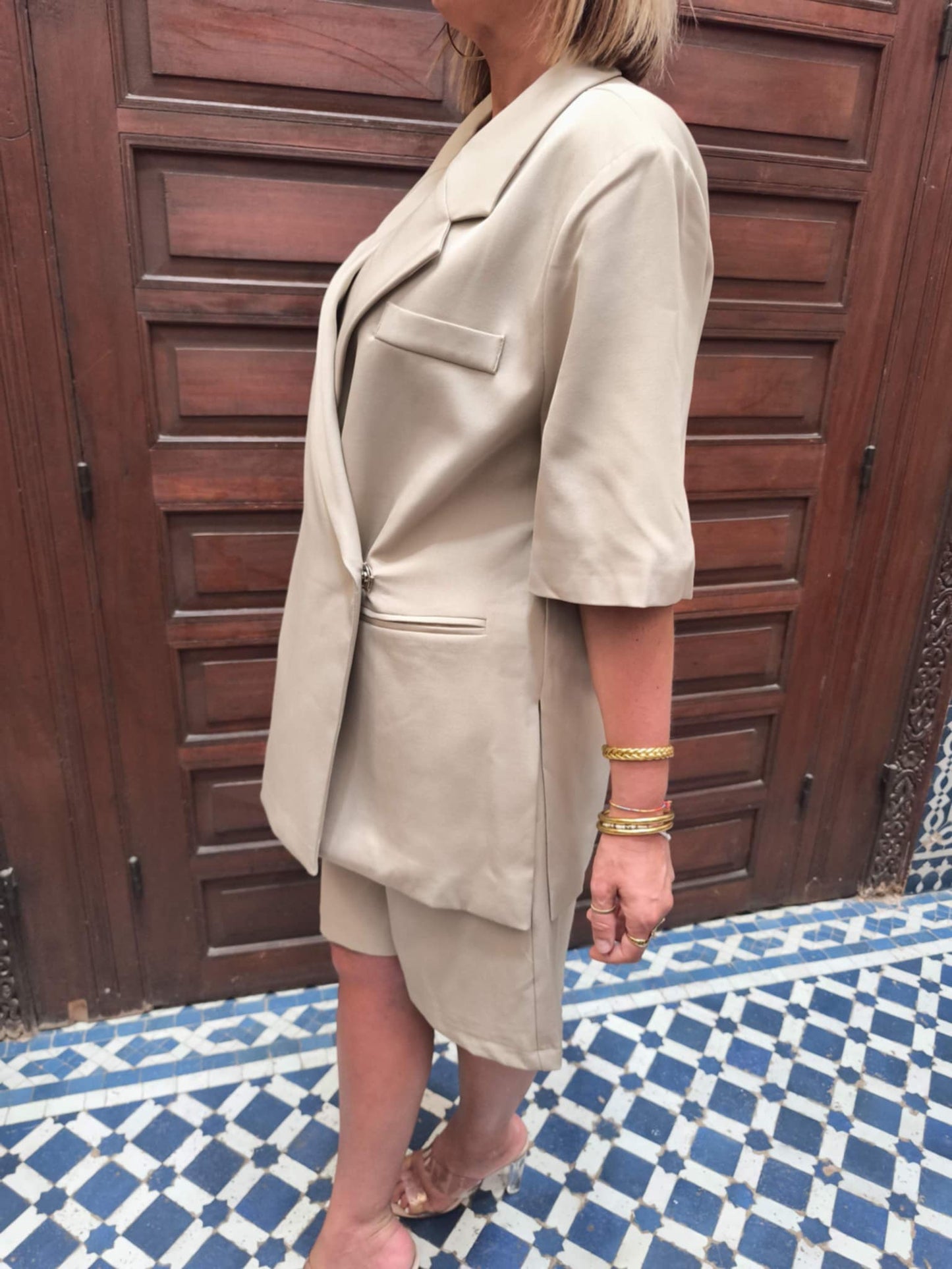 blazer manche courte