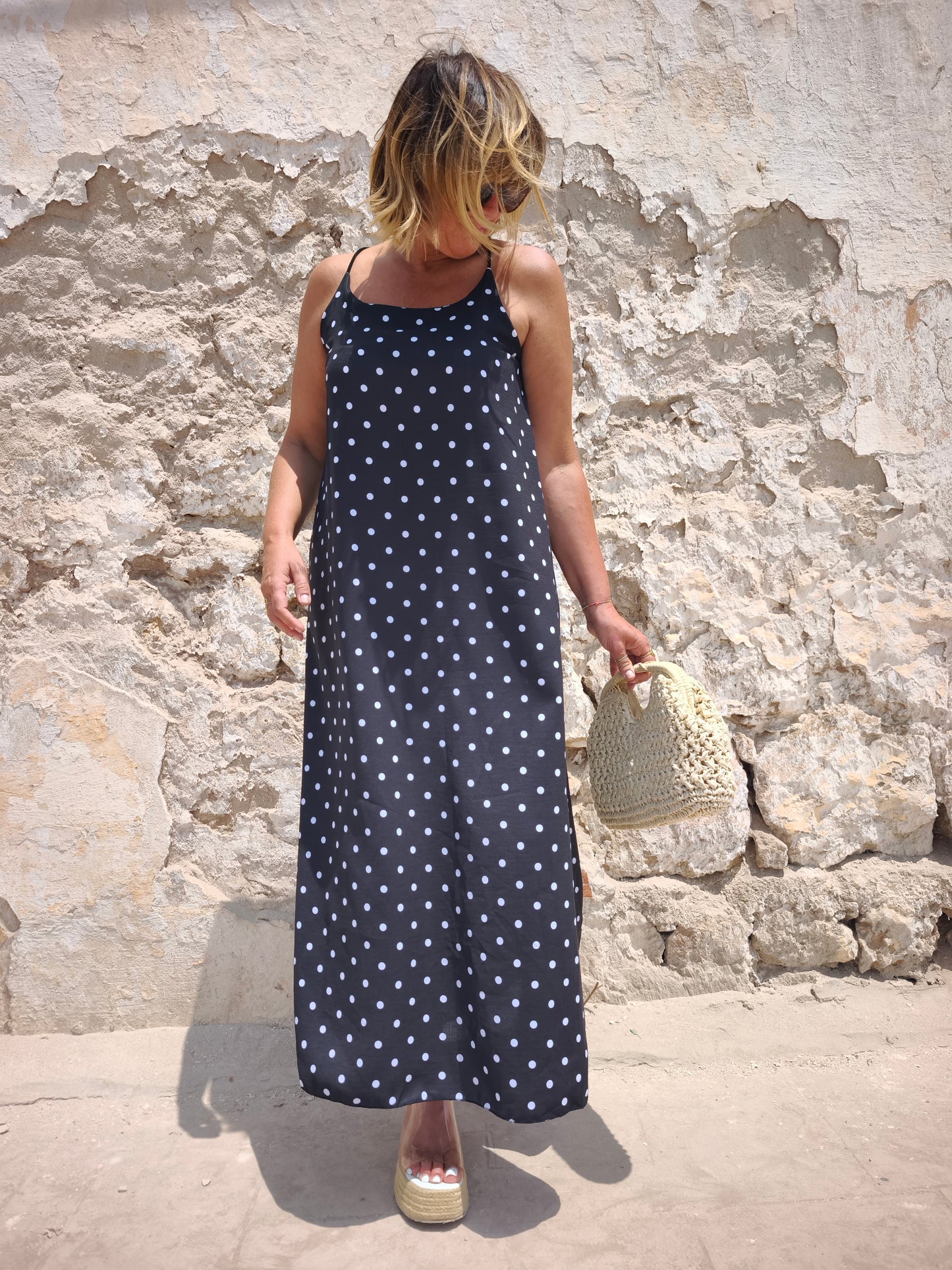 Robe longue pois